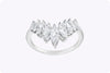 1.26 Carat Marquise Diamond V-Shaped Fashion Ring in White Gold