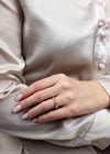 Seven-Stone Antique Cushion Cut Diamond Band in Yellow Gold