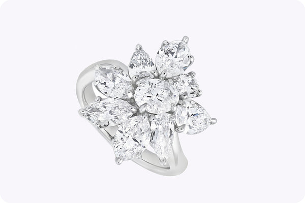 Diamond Floral Cluster Ring
