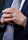 17.93 Gram Tri-Cut Men's Ring in 18k Yellow Gold