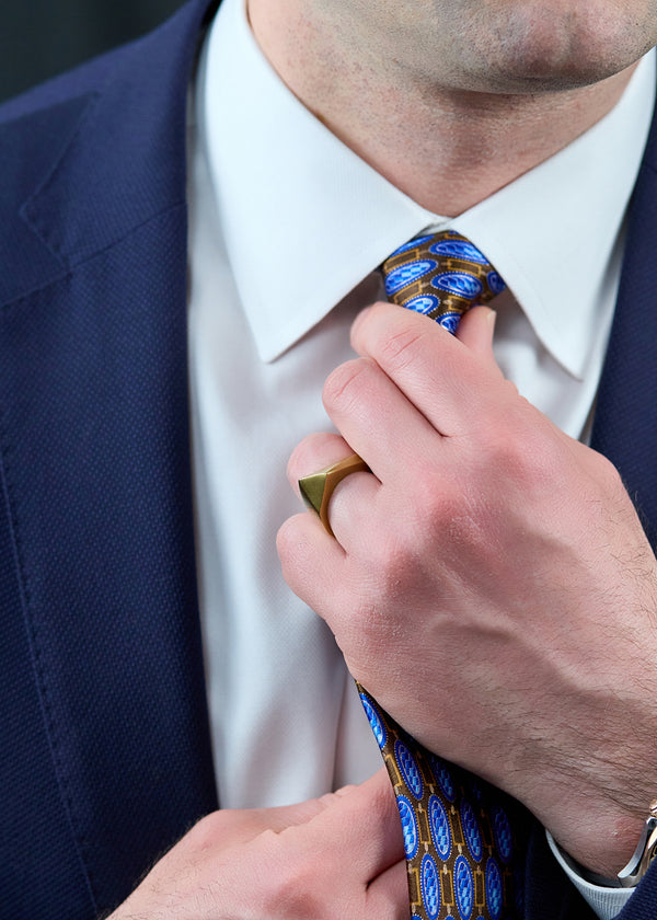 17.93 Gram Tri-Cut Men's Ring in 18k Yellow Gold