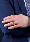 17.93 Gram Tri-Cut Men's Ring in 18k Yellow Gold