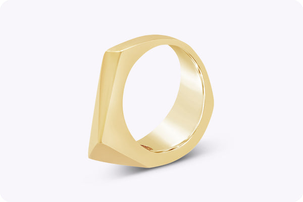 17.93 Gram Tri-Cut Men's Ring in 18k Yellow Gold