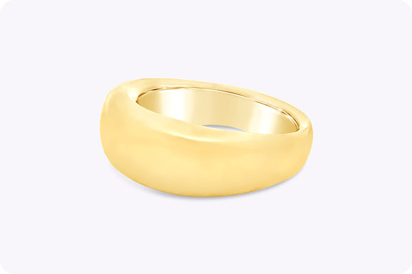 26.28 Gram Solid Dome Men's Ring in 18k Yellow Gold