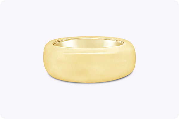 26.28 Gram Solid Dome Men's Ring in 18k Yellow Gold