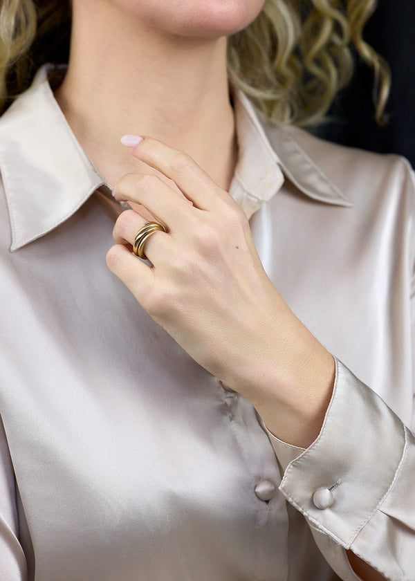 12.48 Gram Double Swirl Ring in Yellow Gold