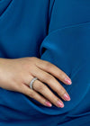 5.21 Carat Oval Cut Diamond Eternity Wedding Band in Platinum