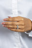 3.01 Carats Total Brilliant Round Diamond Three-Stone Wedding Band Ring in Platinum