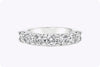 2.01 Carat Round Cut Diamond Seven-Stone Wedding Band Ring in White Gold