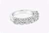 2.01 Carat Round Cut Diamond Seven-Stone Wedding Band Ring in White Gold