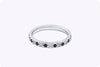 0.45 Carat Alternating White & Black Diamond Eternity Wedding Band in Platinum