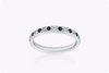 0.45 Carat Alternating White & Black Diamond Eternity Wedding Band in Platinum