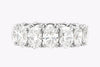 GIA Certified 10.25 Carats Total Oval Cut Diamond Eternity Wedding Band in Platinum