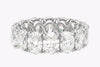 GIA Certified 10.25 Carats Total Oval Cut Diamond Eternity Wedding Band in Platinum