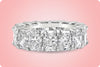 GIA Certified 11.39 Carats Total Radiant Cut Diamond Eternity Wedding Band Ring in Platinum