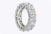 GIA Certified 11.39 Carats Total Radiant Cut Diamond Eternity Wedding Band Ring in Platinum