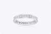 0.98 Carats Total Channel Set Round Diamond Eternity Wedding Band in White Gold