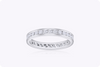 0.98 Carat Total Channel-Set Round Diamond Eternity Wedding Band in White Gold