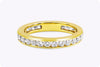 1.08 Carat Total Round Diamond Channel Set Eternity Wedding Band Ring in Yellow Gold