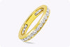 1.08 Carat Total Round Diamond Channel Set Eternity Wedding Band Ring in Yellow Gold