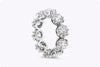 6.41 Carats Total Round Diamond Antique Style Eternity Wedding Band Ring in Platinum