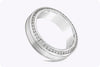 1.19 Carats Total Round Diamond Men's Wedding Band in White Gold