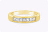 0.41 Carat Seven Stone Princess Cut Diamond Wedding Band in Yellow Gold