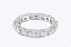 2.35 Carats Total Brilliant Round Diamond Bar Set Eternity Wedding Band in Platinum