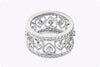 1.61 Carats Total Brilliant Round Diamond Eternity Wedding Band in White Gold