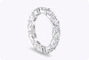 2.82 Carat Total Oval Cut Diamond Eternity Wedding Band Ring in Platinum