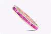 1.58 Carats Total Pink Sapphire Eternity Fashion Ring in Rose Gold