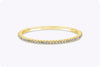 0.14 Carat Total Round Diamond Eternity Wedding Band Ring in Yellow Gold