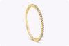 0.14 Carat Total Round Diamond Eternity Wedding Band Ring in Yellow Gold