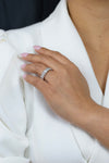5.52 Carat Total Oval Cut Diamond Eternity Wedding Band Ring in Platinum