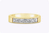 0.83 Carats Princess Cut Seven-Stone Channel Set Wedding Band in Yellow Gold
