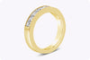 0.83 Carats Princess Cut Seven-Stone Channel Set Wedding Band in Yellow Gold