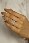 1.10 Carats Total Round Diamond Channel-Set Antique Eternity Wedding Band in Platinum