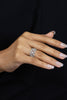 0.90 Carats Total Brilliant Round Diamond Open-Work Wide Fashion Ring in White Gold