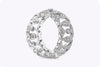 0.90 Carat Total Round Brilliant Cut Diamond Wide Fashion Ring in White Gold