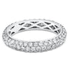 1.78 Carats Round Cut Diamond Eternity Wedding Band Ring in White Gold