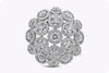 1.95 Round Diamond Halo Cluster Cocktail Ring