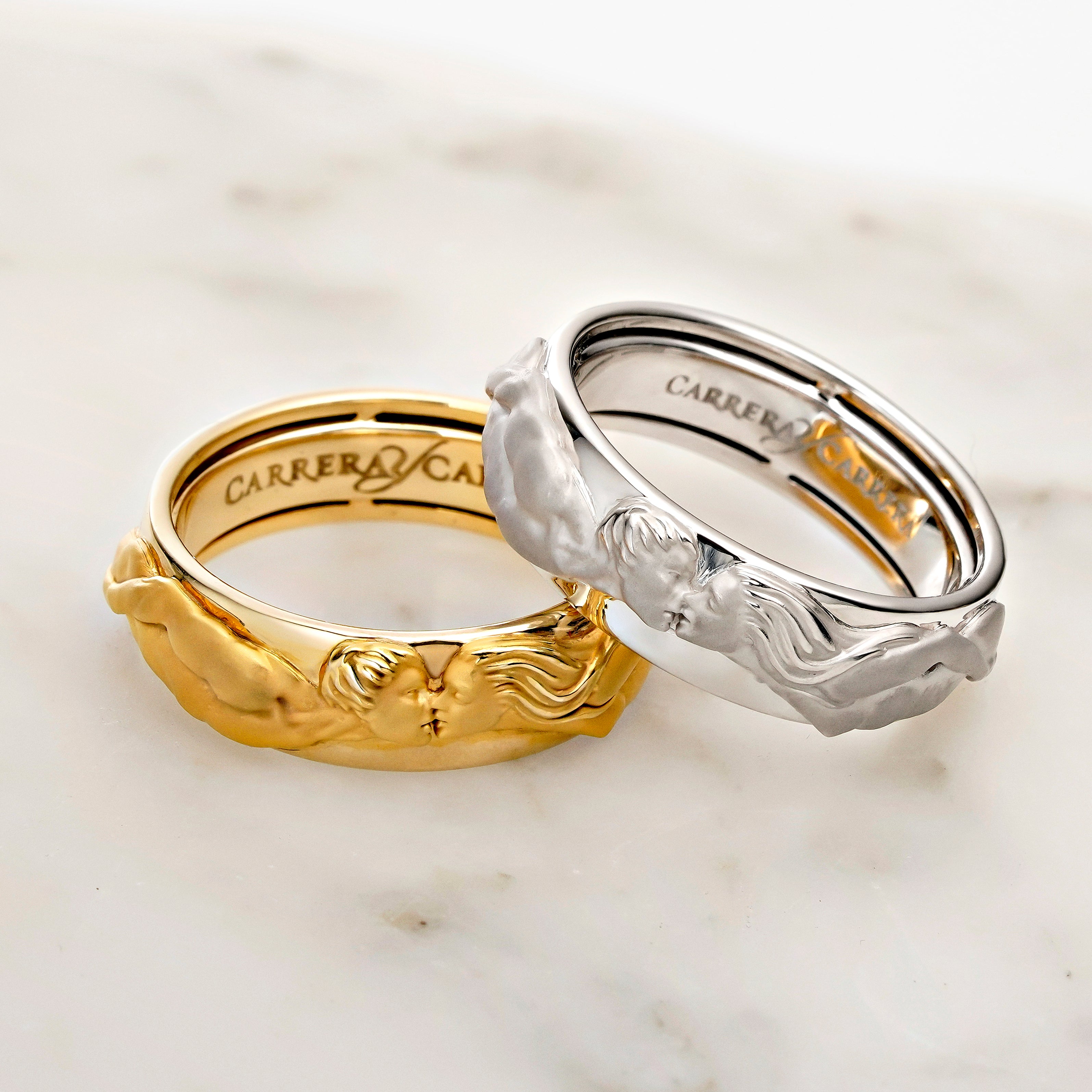 Carrera y Carrera Infinito El Beso Wedding Ring in 18K Yellow Gold