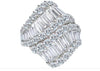 Custom Baguette and Round Brilliant Diamond Ring