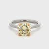 2.00 Carats Yellow Diamond Solitaire Engagement Ring in Yellow Gold & Platinum