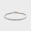 3.56 Carat Total Princess Cut Diamond Tennis Bracelet in White Gold