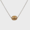 Alex Sepkus 0.16 Carat Round Cut Diamond Egg Pendant Necklace in Yellow Gold