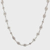 0.77 Carat Total Four Point Star Diamonds By the Yard Necklace in White Gold