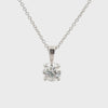 0.70 Carat Round Brilliant Cut Diamond Solitaire Pendant Necklace in White Gold