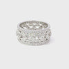 1.17 Carats Round Diamond Antique Style Eternity Wedding Band in White Gold