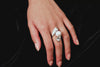 1.44 Carat Diamond And South Sea Pearl Cocktail Fashion Ring in White Gold